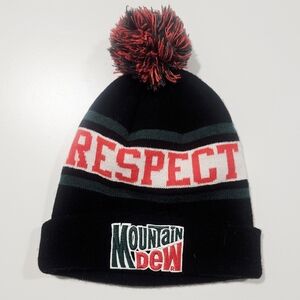 Mountain Dew Black and Red Beanie